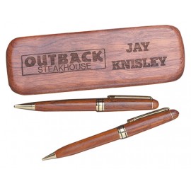 Custom Imprinted Rosewood Pen w/ Case  Custom Imprinted Rosewood Pen w/ Case