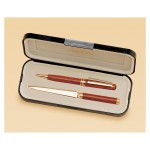 Rosewood Pen and Letter Opener Set Logo Branded