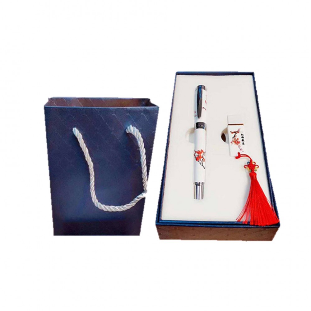 Custom Imprinted Business Gift Set Chinese Style Usb Drive With Pen Custom Imprinted Business Gift Set Chinese Style Usb Drive With Pen