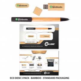 Eco-Desk 3 Pack with Standard Packaging Custom Engraved  Eco-Desk 3 Pack with Standard Packaging Custom Engraved