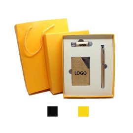 Custom Imprinted Usb Drive Card Holder With Pen Business Gift Box