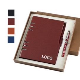 Refillable Hardcover Notebook Pen Gift Box Set Custom Engraved