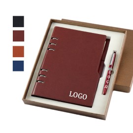 Refillable Hardcover Notebook Pen Gift Box Set Logo Branded