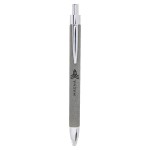 Custom Engraved Gray Leatherette Pen