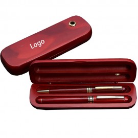 Custom Imprinted Vintage Sandalwood Pen Set