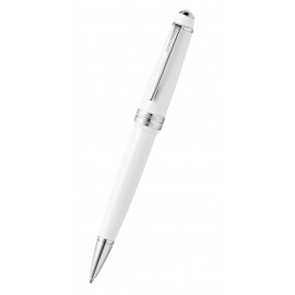 Custom Engraved Cross Bailey Light Polished White Resin And Chrome Accents Ballpoint Pen  Custom Engraved Cross Bailey Light Polished White Resin And Chrome Accents Ballpoint Pen