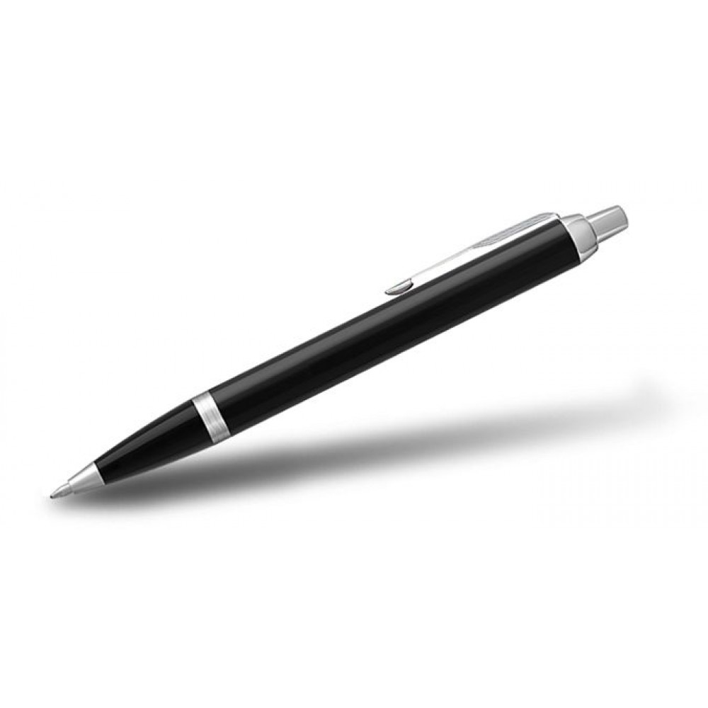 Parker IM Retractable Ballpoint Pen (Black Lacquer CT) Logo Branded Parker IM Retractable Ballpoint Pen (Black Lacquer CT) Logo Branded