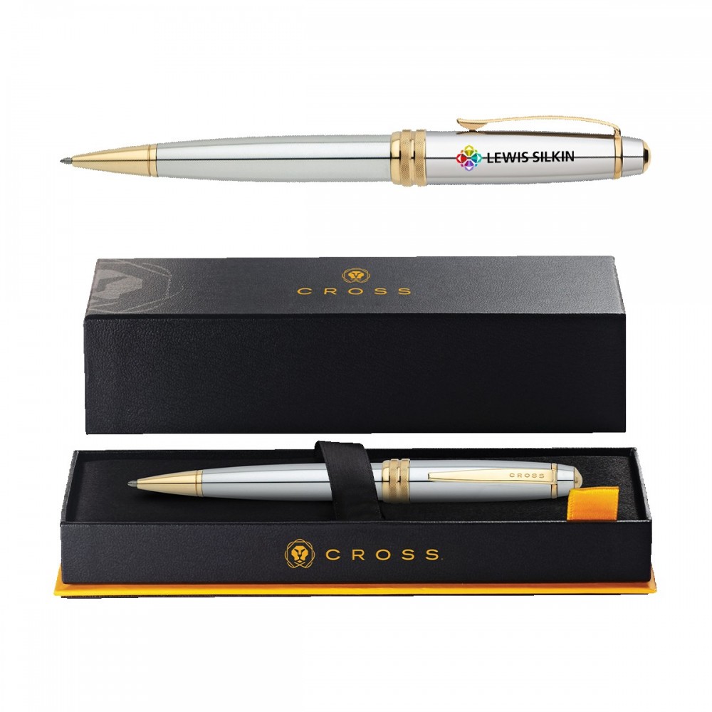 Custom Engraved Cross Bailey 23KT Gold Ballpoint Pen, Full Color Digital