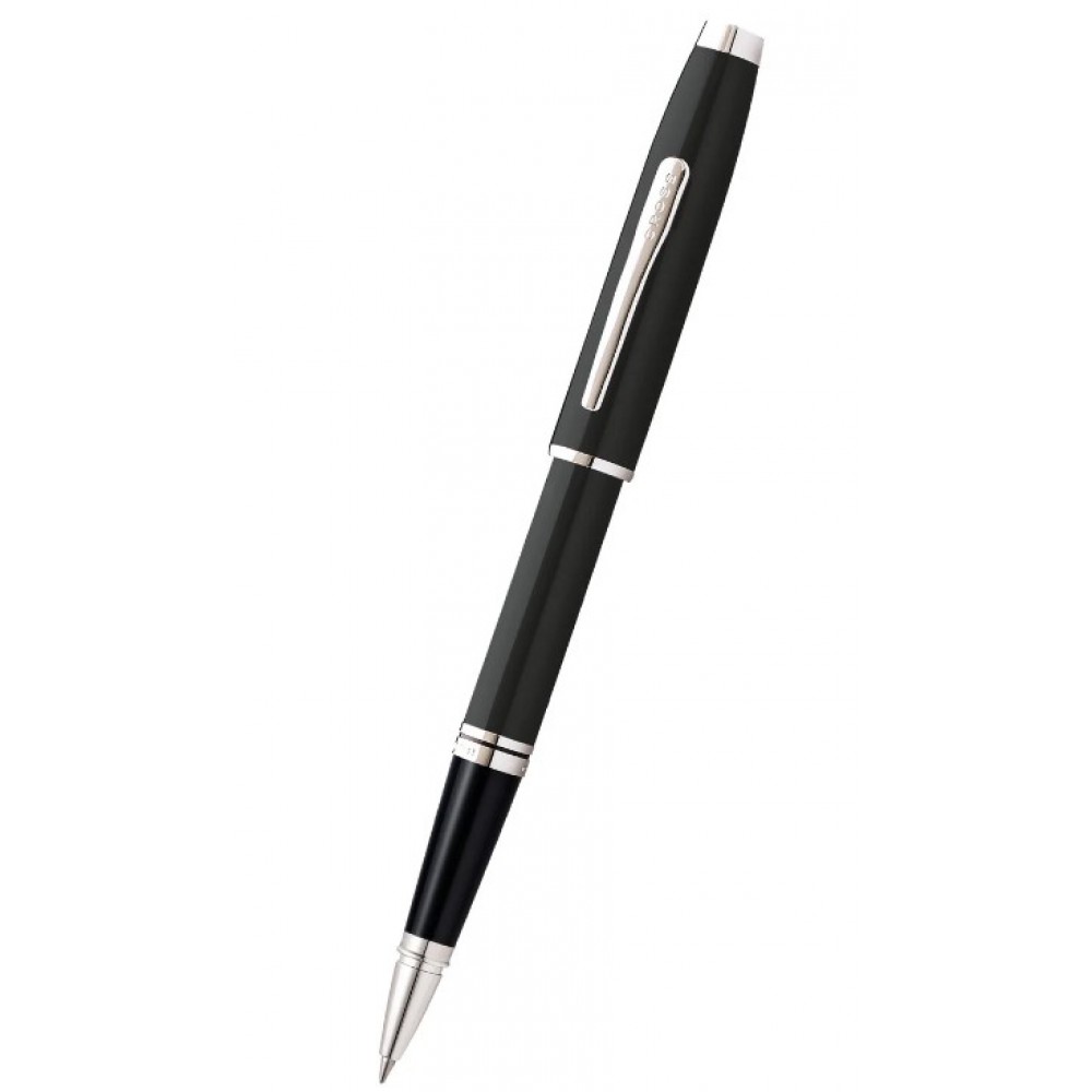 Cross Coventry Black Lacquer & Chrome Trim Rollerball Custom Engraved