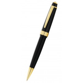 Cross Bailey Light Polished Black Resin And Gold Accents Ballpoint Pen Logo Branded  Cross Bailey Light Polished Black Resin And Gold Accents Ballpoint Pen Logo Branded