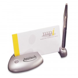 2-in-1 Business Card & Pen Holder with Pen Custom Engraved  2-in-1 Business Card & Pen Holder with Pen Custom Engraved