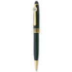 Green Ballpoint Pen W/ Silver Medallion Custom Engraved