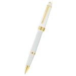 Custom Engraved Cross Bailey Light Polished White Resin Fine Tip Rollerball Pen