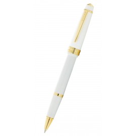 Custom Engraved Cross Bailey Light Polished White Resin Fine Tip Rollerball Pen