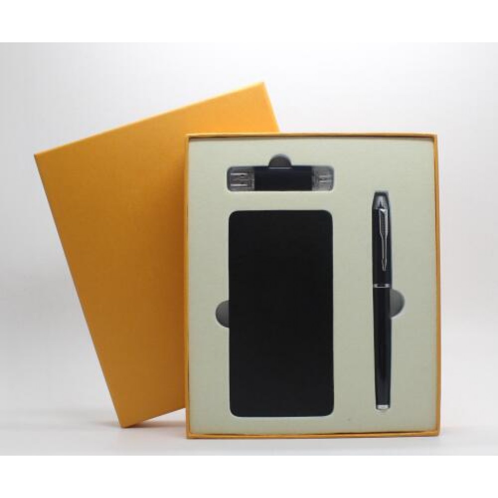 3 in 1 business gift set(power bank,pen,OTG usb flash drive) Custom Engraved