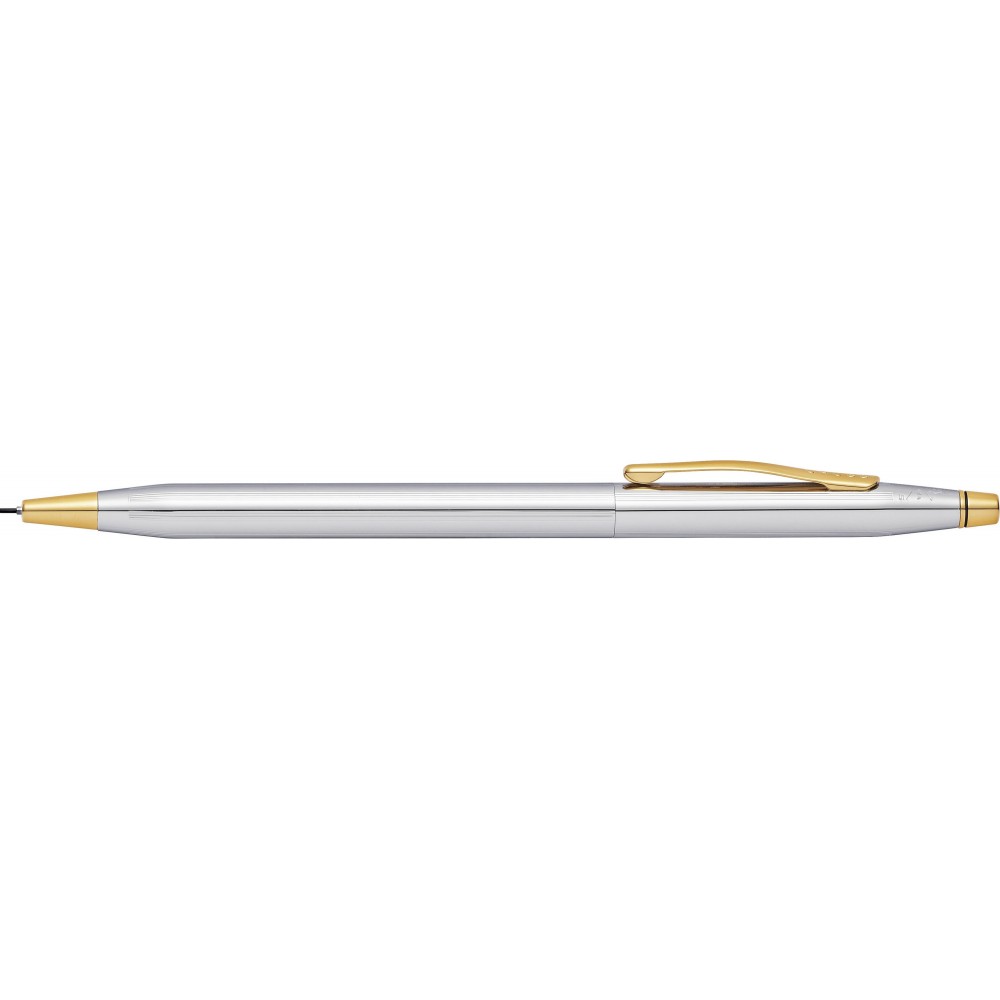 Custom Engraved Cross Classic Century Medalist Chrome with 23KT Gold Plated Appointments 0.7mm Pencil