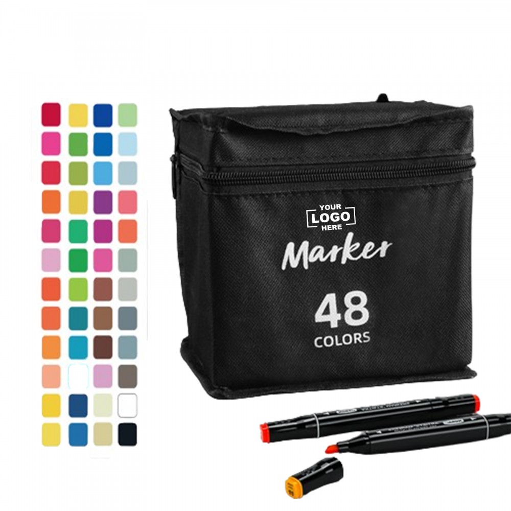Paint Marker Pen Set 48 Colors Dual Tip Art Markers Custom Engraved