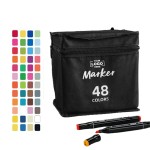 Paint Marker Pen Set 48 Colors Dual Tip Art Markers Custom Engraved