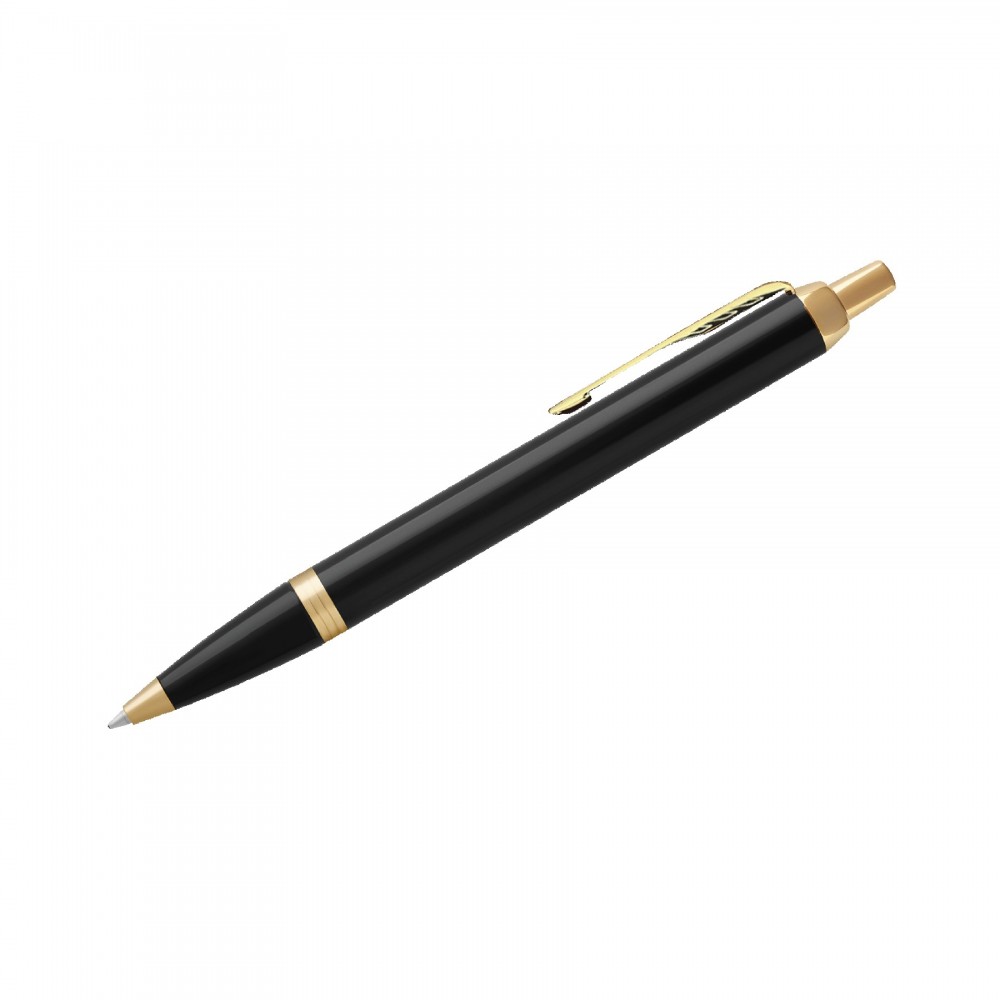 Parker IM Retractable Ballpoint Pen (Black Lacquer GT) Custom Imprinted Parker IM Retractable Ballpoint Pen (Black Lacquer GT) Custom Imprinted