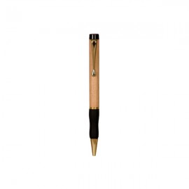 Wide Executive Wood Pen with Gripper Custom Engraved