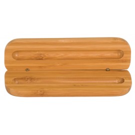 6.75" x 2.1" Bamboo Pen Case (Case only, pen not included) Custom Imprinted