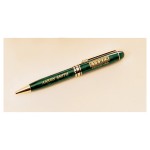 Custom Engraved 5.25" Green Marble Brass Pen