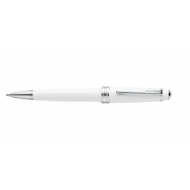 Custom Engraved Cross Bailey Light Polished Resin WHITE Ball Point