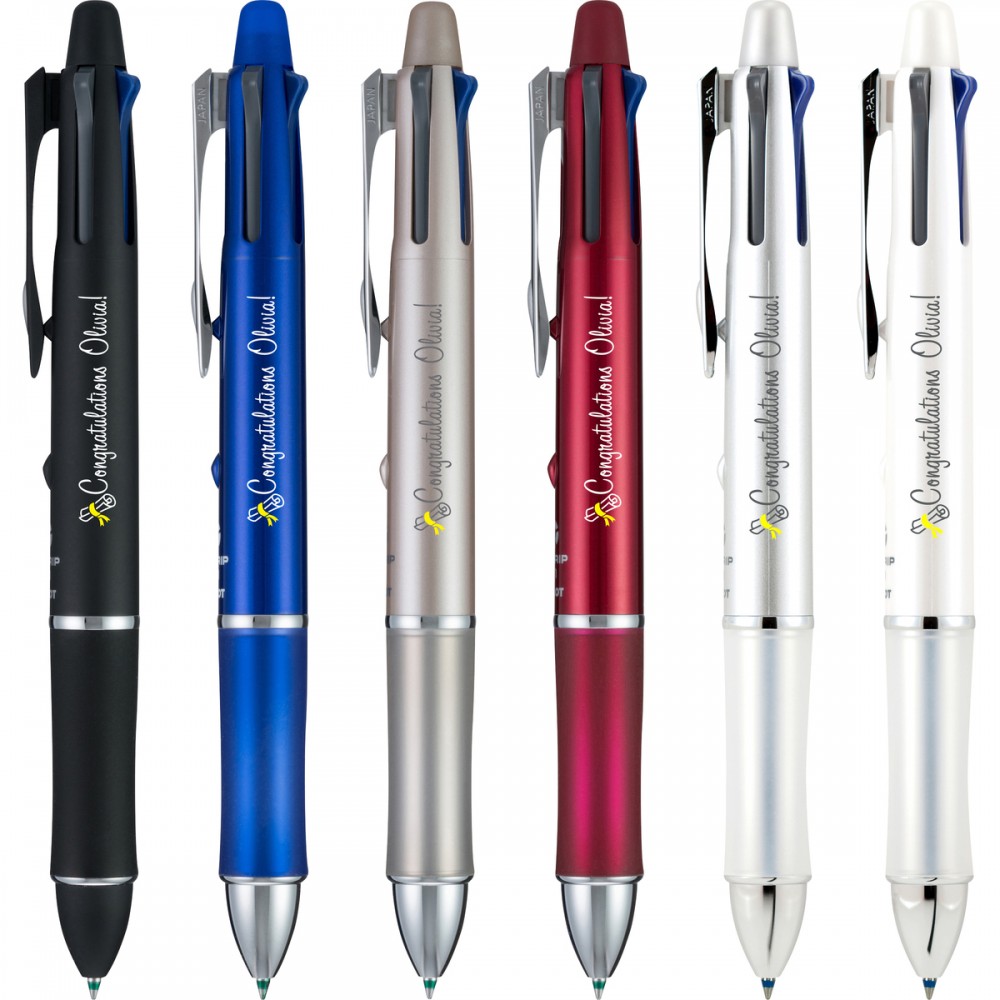 "GET A GRIP" Dr. Grip 4+1 Multi-Function Pen and Mechanical Pencil w/ Eraser Logo Branded "GET A GRIP" Dr. Grip 4+1 Multi-Function Pen and Mechanical Pencil w/ Eraser Logo Branded