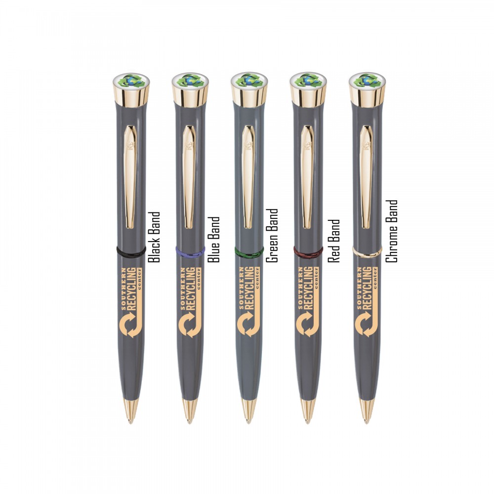 Recycled Collection- Garland USA Made Recycled Hefty | High Gloss Pen | Gold Accents Logo Branded