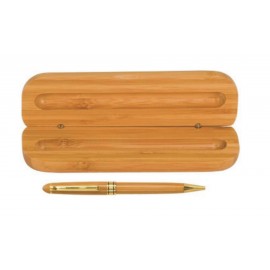 Custom Engraved Pen Set - Ball Point - Bamboo