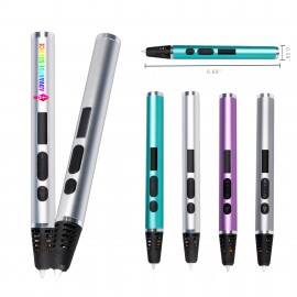 Educational 3D Printing Pen with Stainless Steel Body Custom Engraved