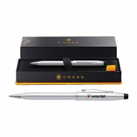 Cross Century II Lustrous Chrome Pen, Full Color Digital Logo Branded