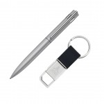 Venitzia Pen/Keyring Gift Set - Silver Logo Branded