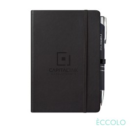 Eccolo Cool Journal/Clicker Pen - (M) Black with Logo  Eccolo Cool Journal/Clicker Pen - (M) Black with Logo