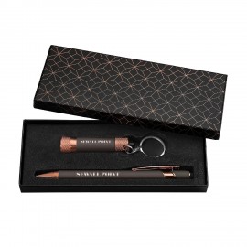 Luxe Geometric LED Mini Light & Pen Gift Set Custom Engraved  Luxe Geometric LED Mini Light & Pen Gift Set Custom Engraved