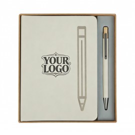 Eco-Friendly Magnetic Notebook Gift Set with Recycled Pen Custom Imprinted