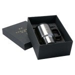 Logo Branded Metal Pen & Stainless Steel Mug Gift Set