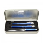 Deluxe Ball Pen, Roller Pen & Letter Opener Set in Tin Case Custom Imprinted