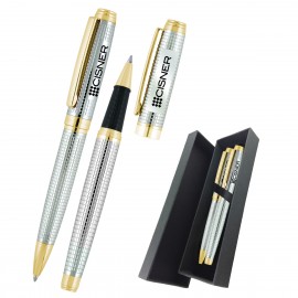 Custom Engraved CC Executive Pen Set Ballpoint & Rollerball