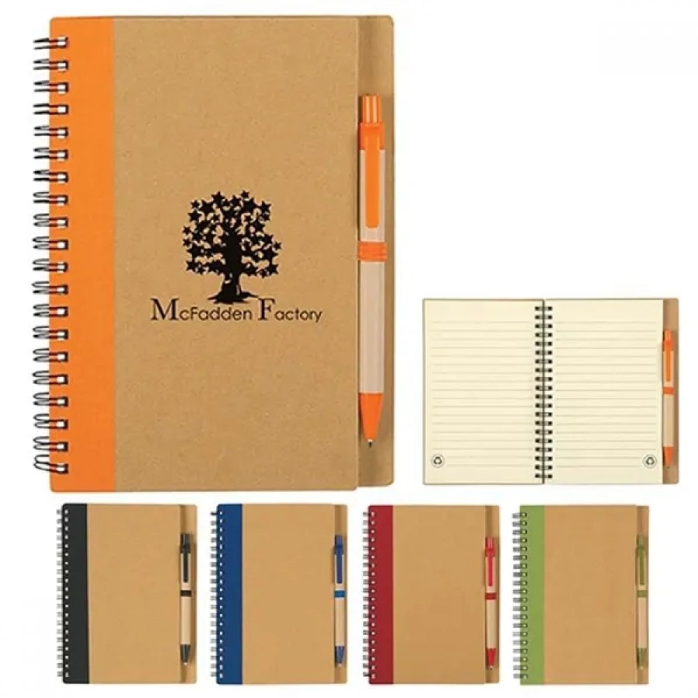 Logo Branded MOQ 50Eco-Friendly Notebook with Pen Logo Branded MOQ 50Eco-Friendly Notebook with Pen