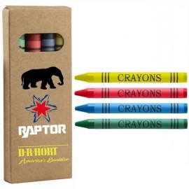 4 Pack Crayons Logo Branded