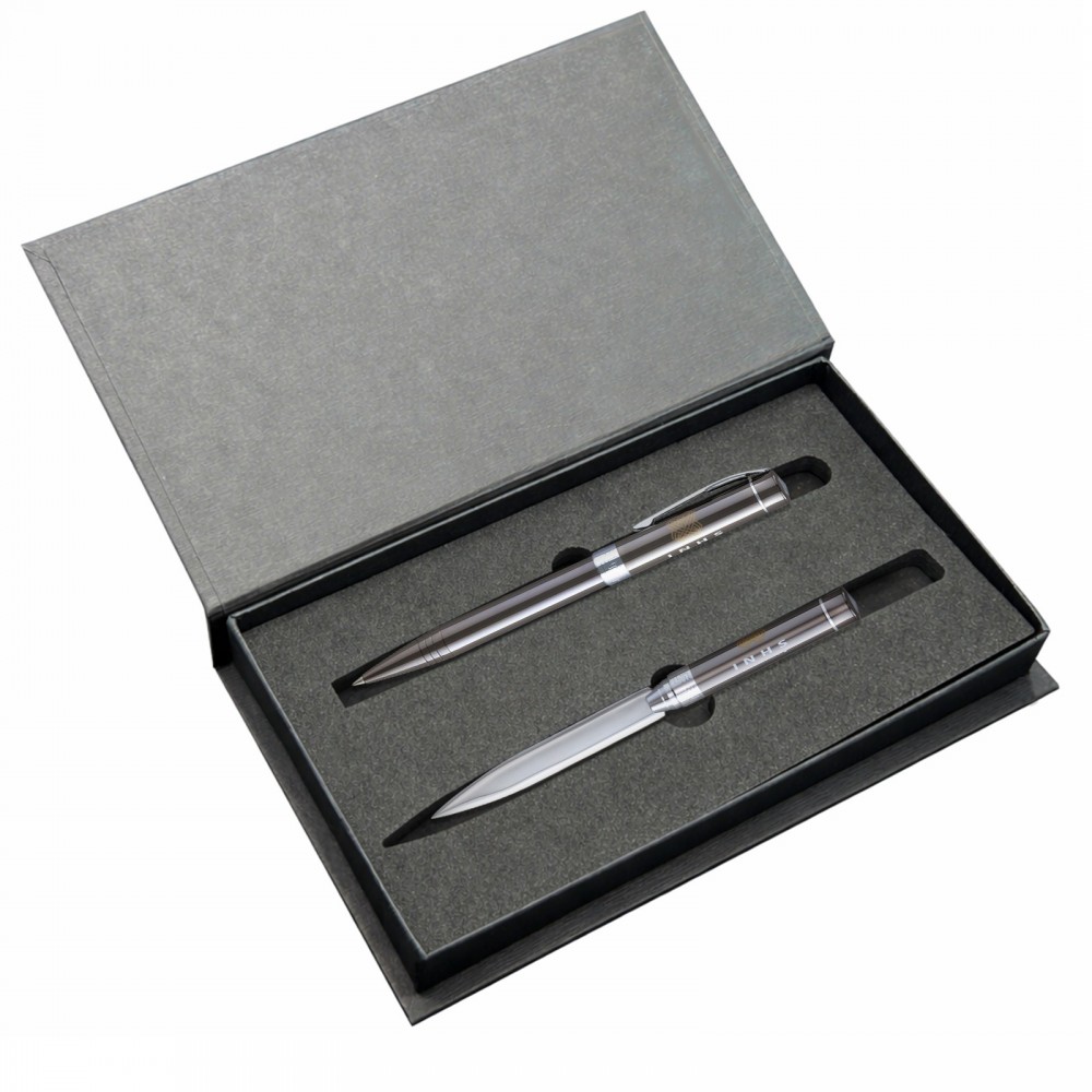 Logo Branded Premade Double Pen Set with Astarte Pens