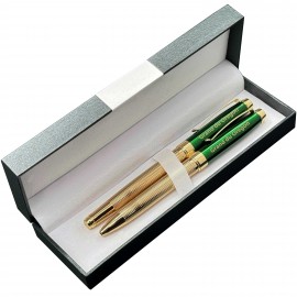 Logo Branded Deluxe Double Pen Set with Windsor-V Pens