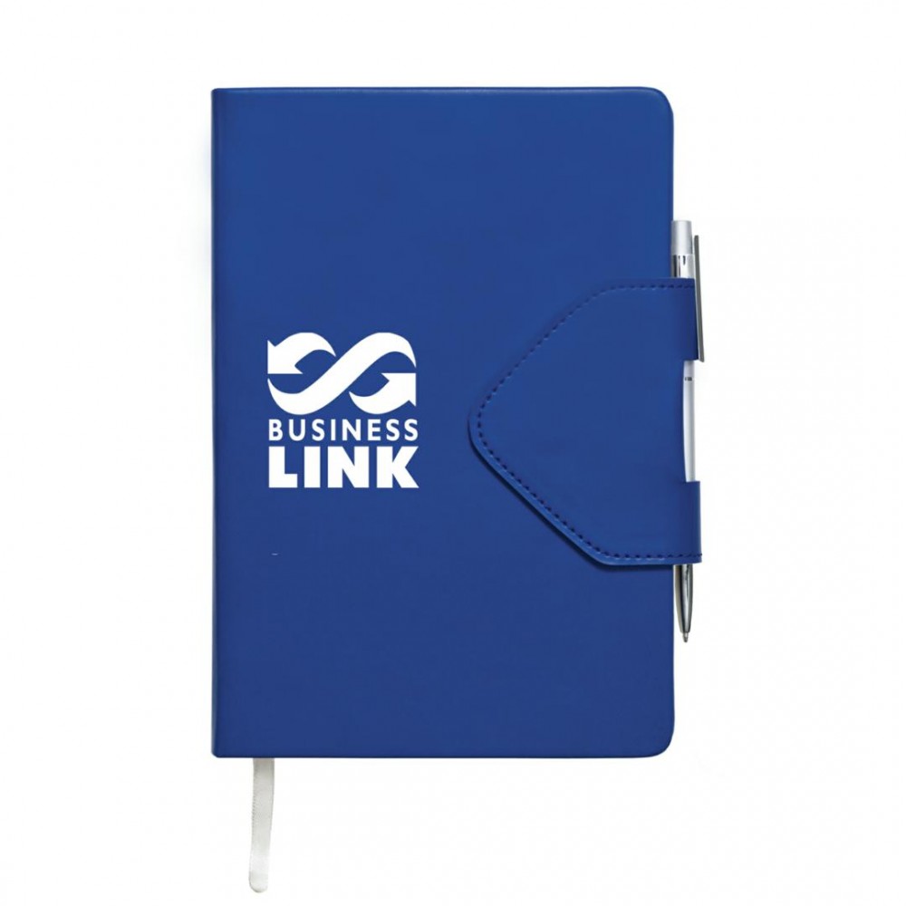 Custom Imprinted Imperial Journal & Pen - Blue Custom Imprinted Imperial Journal & Pen - Blue