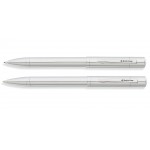 Custom Engraved Franklin Covey Greenwich Satin Chrome Ballpoint Pen and 0.9mm Pencil Set