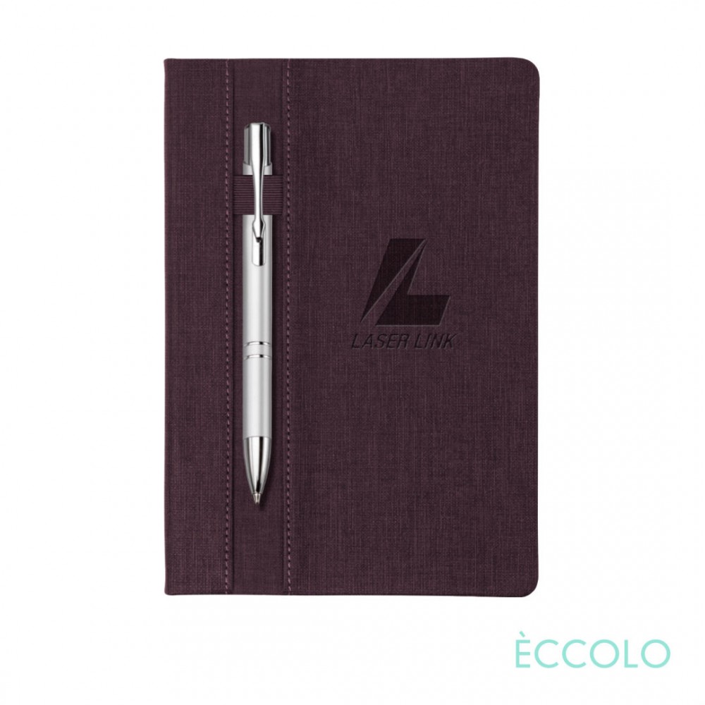 Logo Branded Eccolo Lyric Journal/Clicker Pen - (M) Burgundy Logo Branded Eccolo Lyric Journal/Clicker Pen - (M) Burgundy