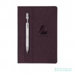 Logo Branded Eccolo Lyric Journal/Clicker Pen - (M) Burgundy