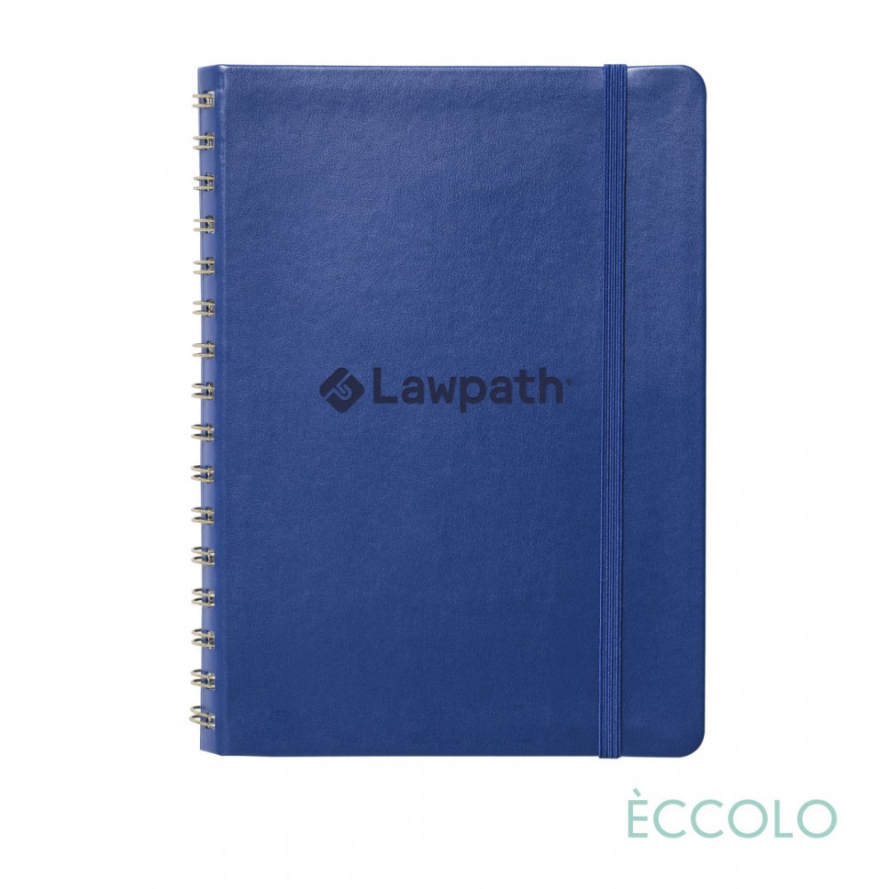 Eccolo Kabuki Spiral Journal - (M) 6"x8" Blue Custom Imprinted Eccolo Kabuki Spiral Journal - (M) 6"x8" Blue Custom Imprinted