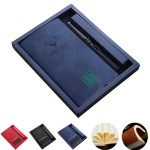 Leather Journal A6 Notebook And Pen Gift Set Logo Branded