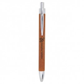 Rawhide Faux Leather Pen with Logo